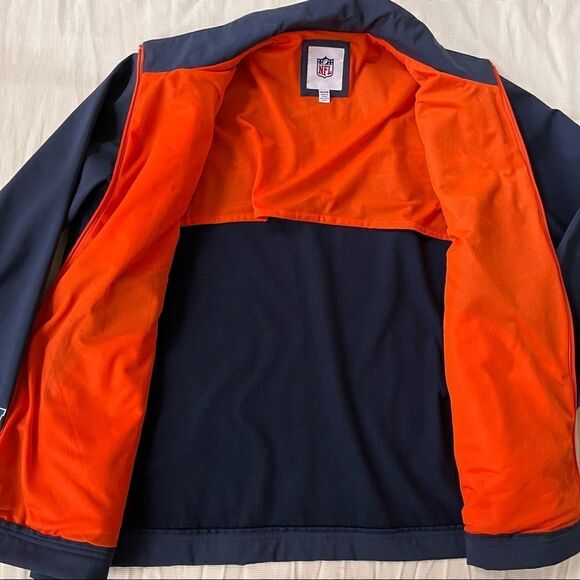 NFL Mens Full Zip Jacket Lined Jersey Bears Team Sport Apparel Windbreaker 2XL - Picture 4 of 5